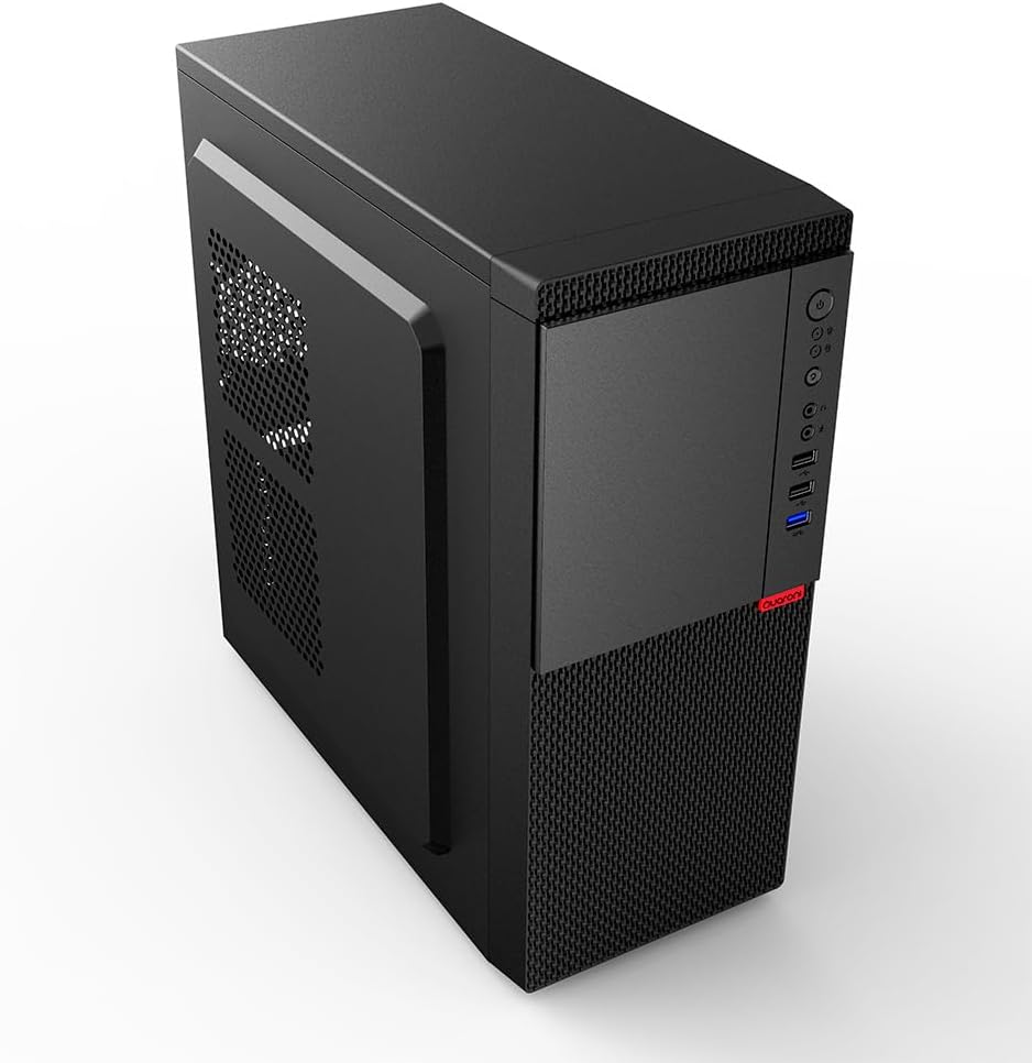 Gabinete Quaroni QCHT-06, Midi-Tower, Micro-ATX, USB 2.0/3.0, con Fuente de 500W, sin Ventiladores Instalados, Negro