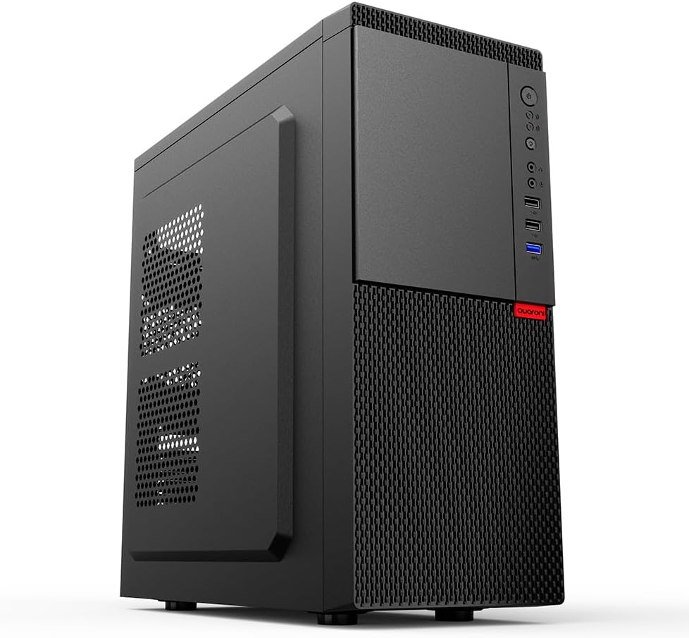 Gabinete Quaroni QCHT-06, Midi-Tower, Micro-ATX, USB 2.0/3.0, con Fuente de 500W, sin Ventiladores Instalados, Negro