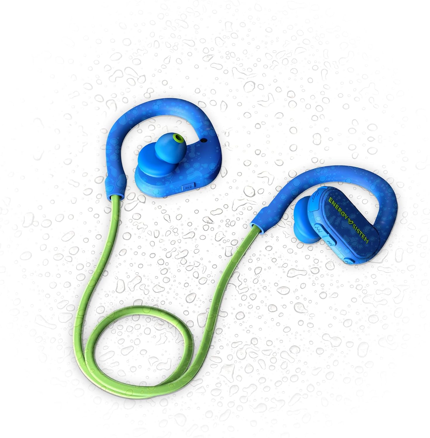 Energy Sistem Audífonos Deportivos Running 2 Neon, Bluetooth, Inalámbrico, Azul/Verde