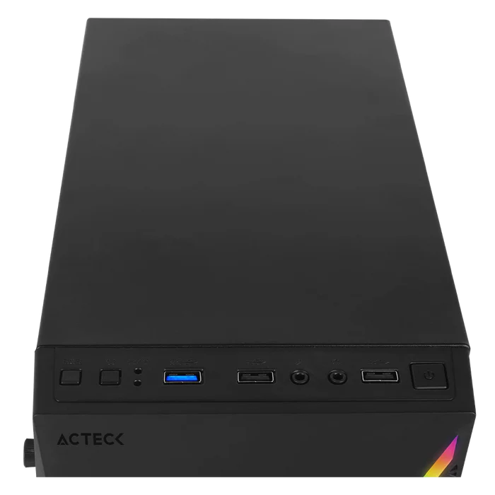 Gabinete Acteck Kyoto GC460, Micro-Tower, Micro-ATX/Mini-ITX, USB 2.0/3.0, con Fuente de 500W, sin Ventiladores Instalados, Negro
