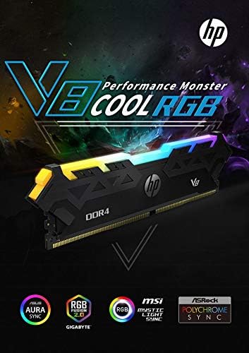 Memoria RAM HP V8 DDR4, 3600MHz, 8GB, CL18, XMP