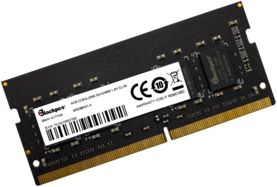 Memoria RAM Blackpcs DDR4, 2666MHz, 4GB, Non-ECC, CL19, SO-DIMM
