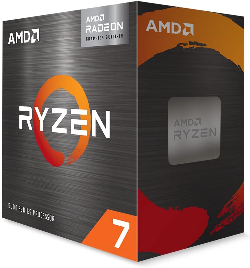 Procesador AMD Ryzen 7 5700G con AMD Radeon Graphics, Socket AM4, 4.60GHz, 8 Núcleos, 16MB Caché - Incluye Disipador