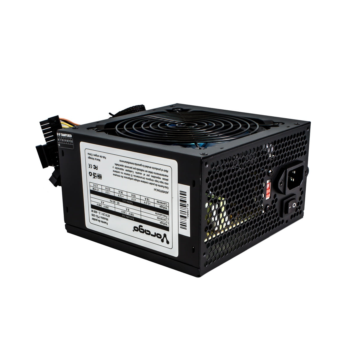 Fuente de Poder Vorago PSU-200, 24-pin ATX, 150mm, 600W