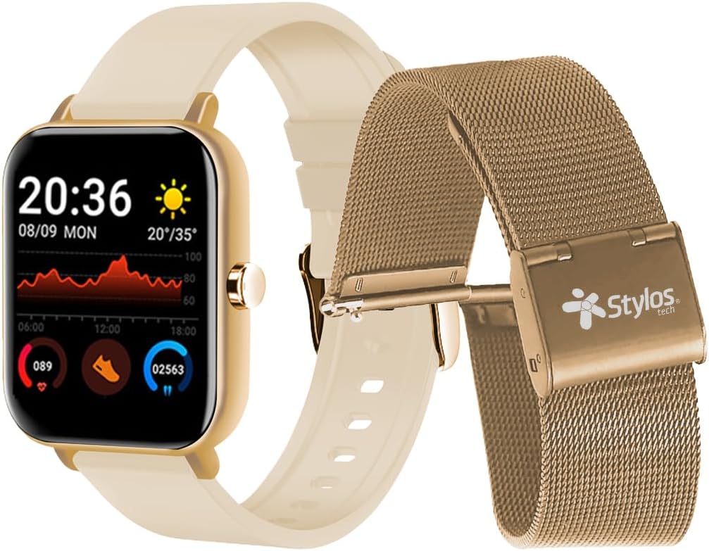 Stylos Smartwatch SW2, Bluetooth, Android/iOS, Dorado