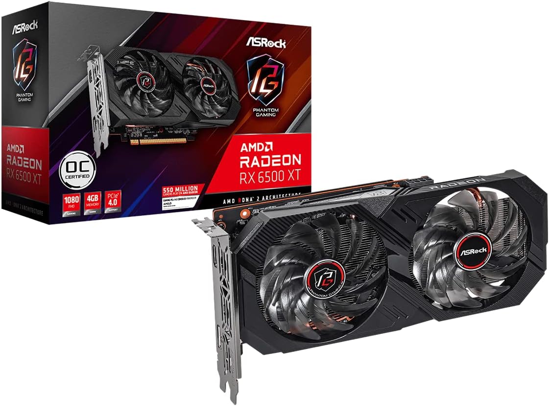 Tarjeta de Video ASRock AMD Radeon RX 6500 XT Phantom Gami, 4GB 64-bit GDDR6, PCI Express 4.0