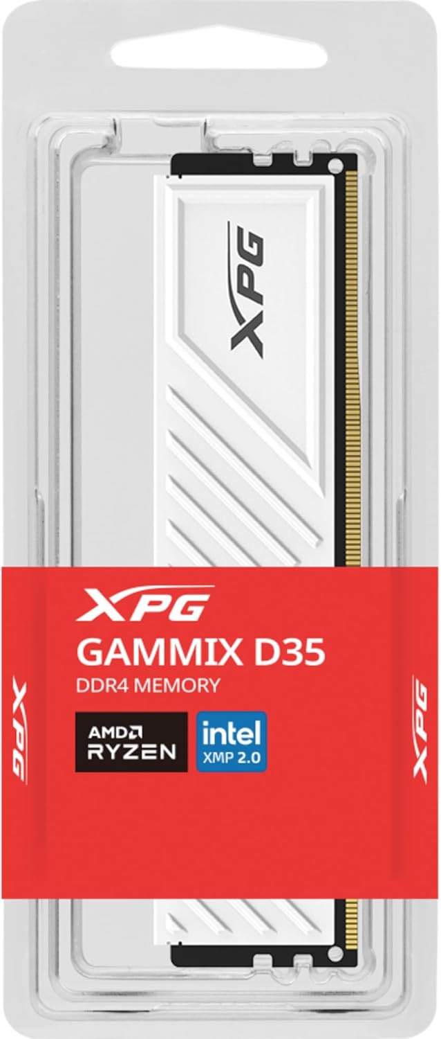 Memoria RAM XPG Gammix D35 DDR4, 3200MHz, 8GB, CL16, XMP, Blanco
