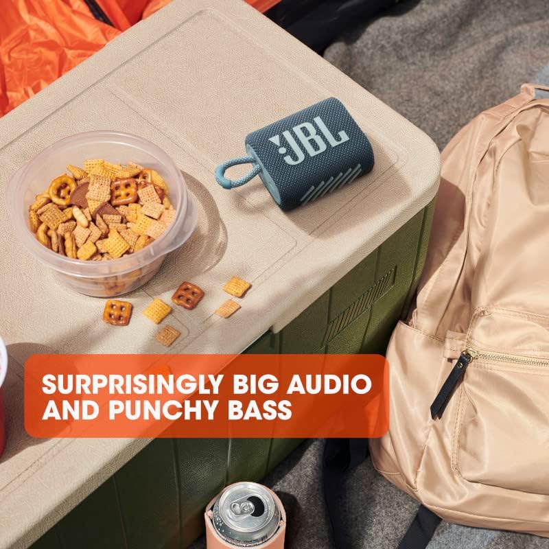 JBL Bocina Portátil Go 3, Bluetooth, Inalámbrico, 4.2W RMS, Gris - Resistente al Agua