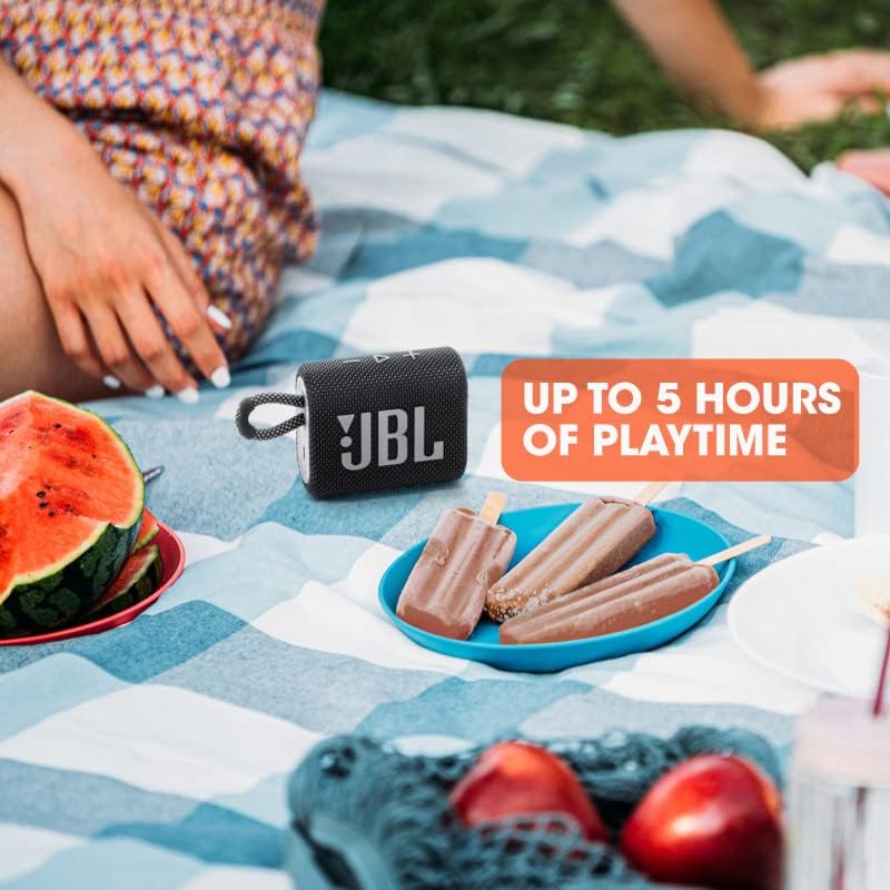 JBL Bocina Portátil Go 3, Bluetooth, Inalámbrico, 4.2W RMS, Gris - Resistente al Agua