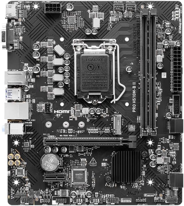 Tarjeta Madre MSI PRO H510M-B II, Micro-ATX, LGA 1200, Intel H470, 64GB DDR4, HDMI para Intel