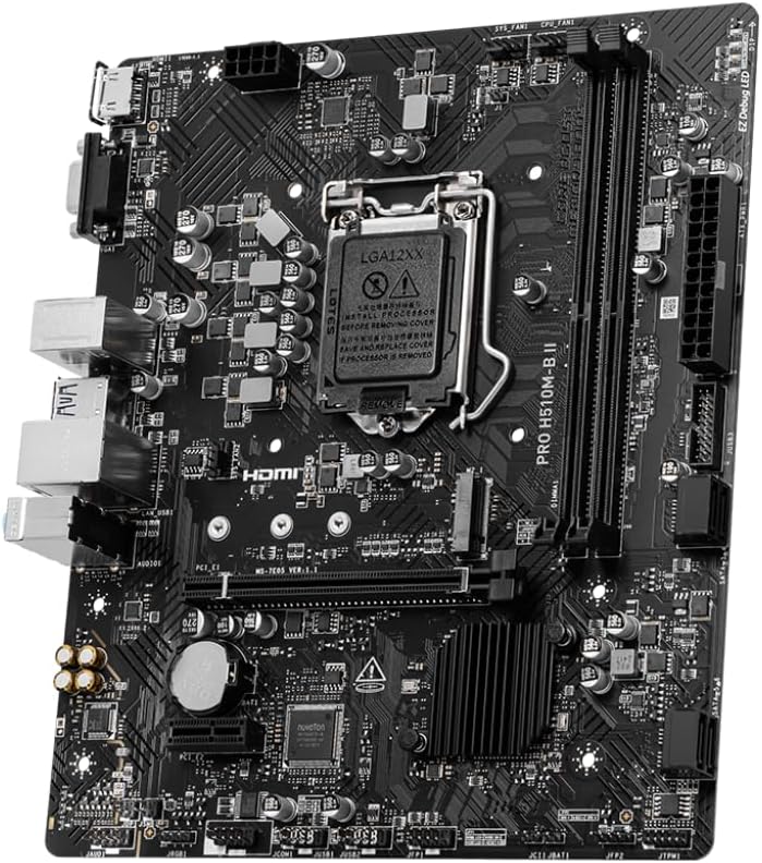 Tarjeta Madre MSI PRO H510M-B II, Micro-ATX, LGA 1200, Intel H470, 64GB DDR4, HDMI para Intel