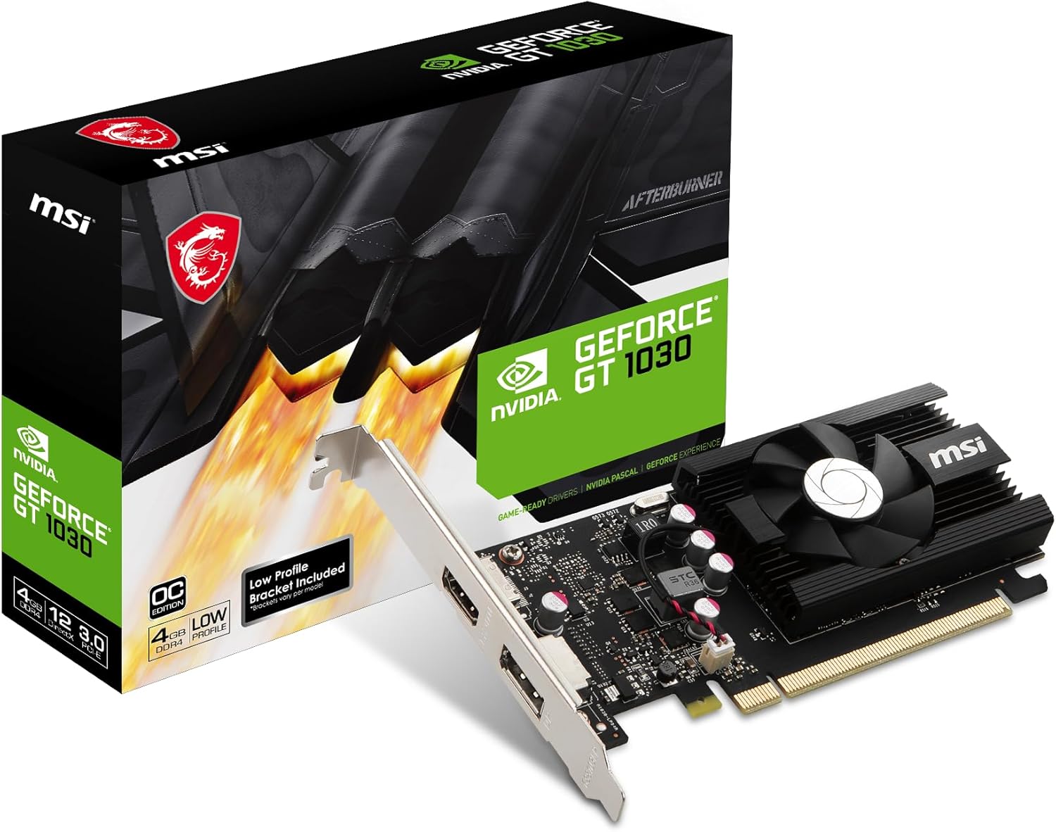 Tarjeta de Video MSI NVIDIA GeForce GT 1030 Low Profile OC, 4GB 64-bit GDDR4, PCI Express x16 3.0