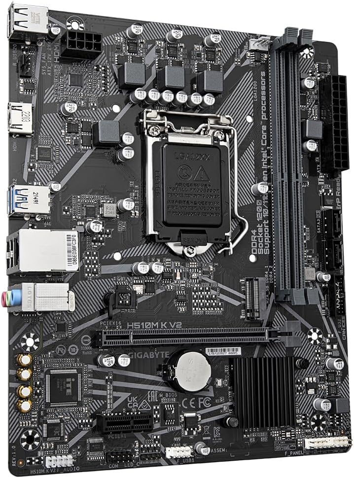 Tarjeta Madre Gigabyte H510M K V2, Micro-ATX, LGA 1200, Intel H470, 64GB DDR4, HDMI para Intel