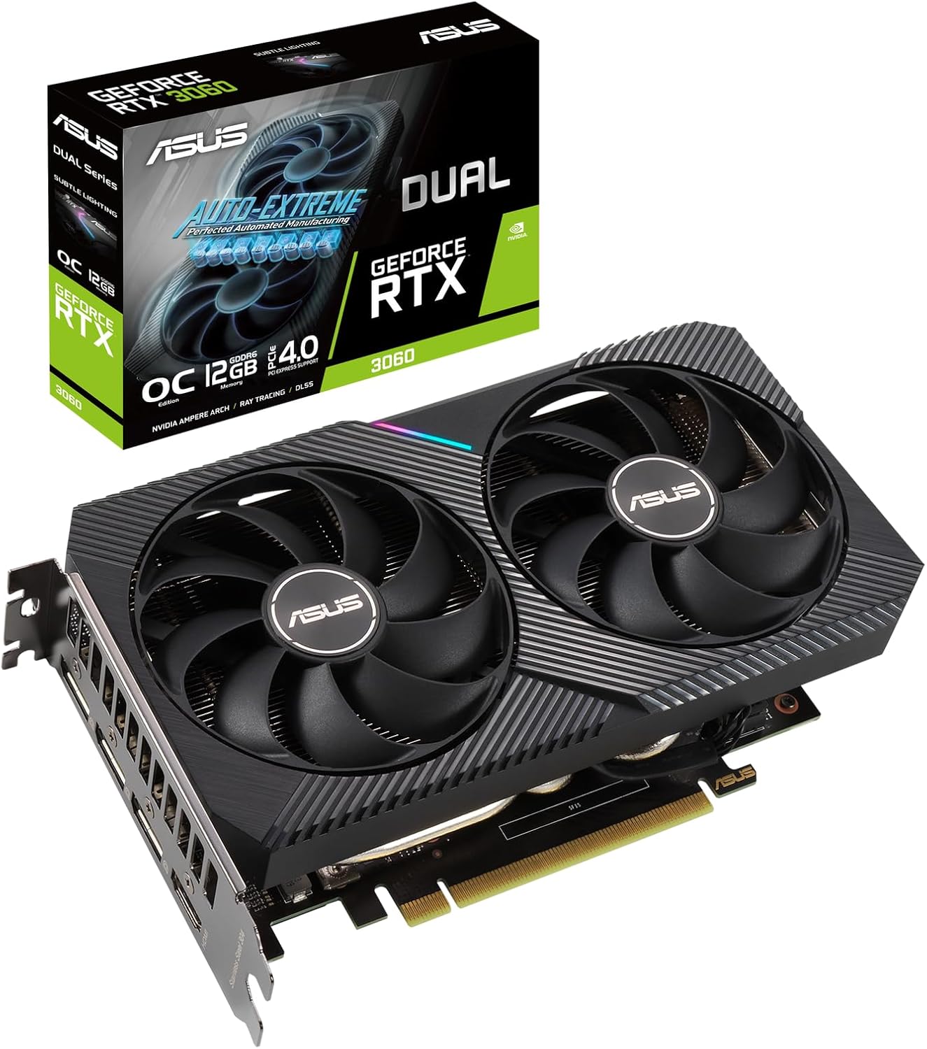 Tarjeta de Video ASUS NVIDIA GeForce RTX 3060 Dual V2 OC, 12GB 192-bit GDDR6, PCI Express 4.0