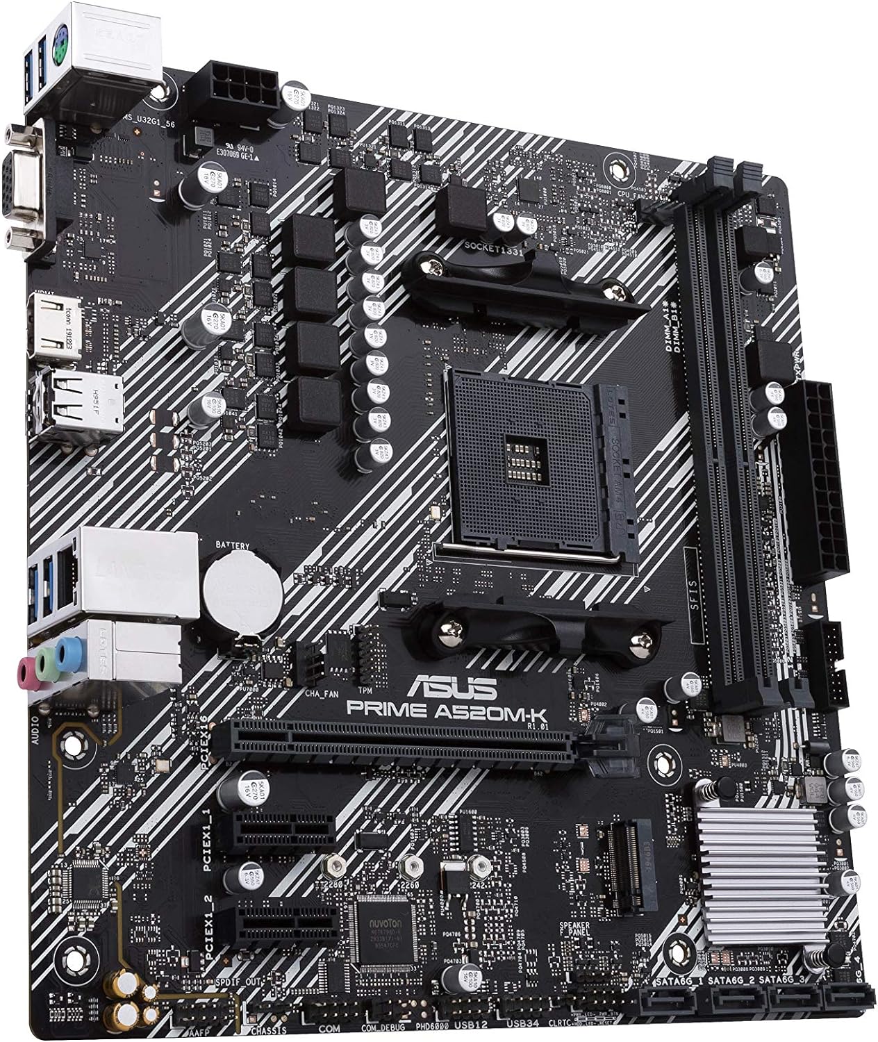 Tarjeta Madre ASUS PRIME A520M-K, Micro-ATX, Socket AM4, AMD A520, 64GB DDR4, HDMI para AMD