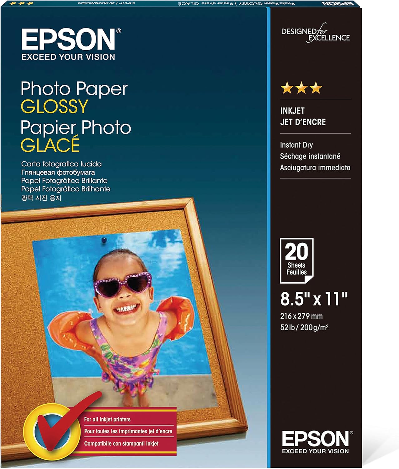 Papel fotográfico Epson Premium 20 hojas glossy