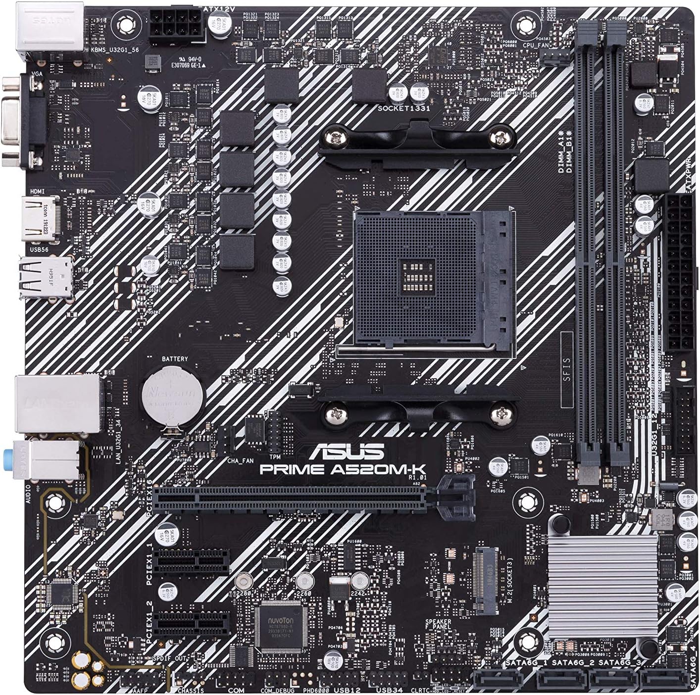 Tarjeta Madre ASUS PRIME A520M-K, Micro-ATX, Socket AM4, AMD A520, 64GB DDR4, HDMI para AMD