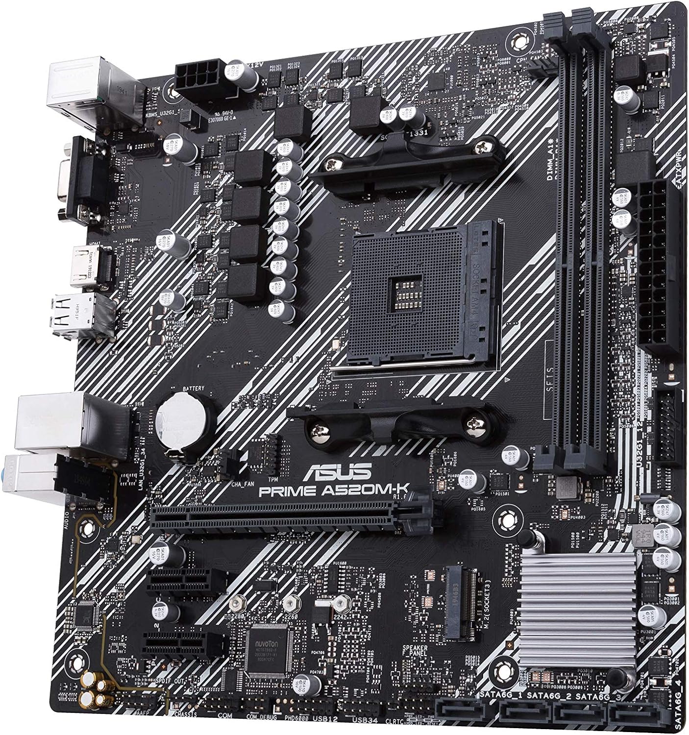 Tarjeta Madre ASUS PRIME A520M-K, Micro-ATX, Socket AM4, AMD A520, 64GB DDR4, HDMI para AMD