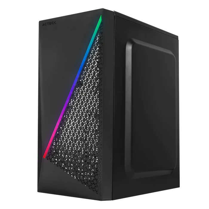 Gabinete Acteck Kyoto GC460, Micro-Tower, Micro-ATX/Mini-ITX, USB 2.0/3.0, con Fuente de 500W, sin Ventiladores Instalados, Negro