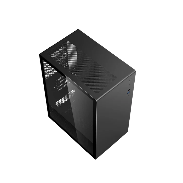 Gabinete Acteck Neuss Pro GI717, Midi-Tower, Micro-ATX/Mini-ITX, USB 2.0/3.0, sin Fuente, sin Ventiladores Instalados, Negro