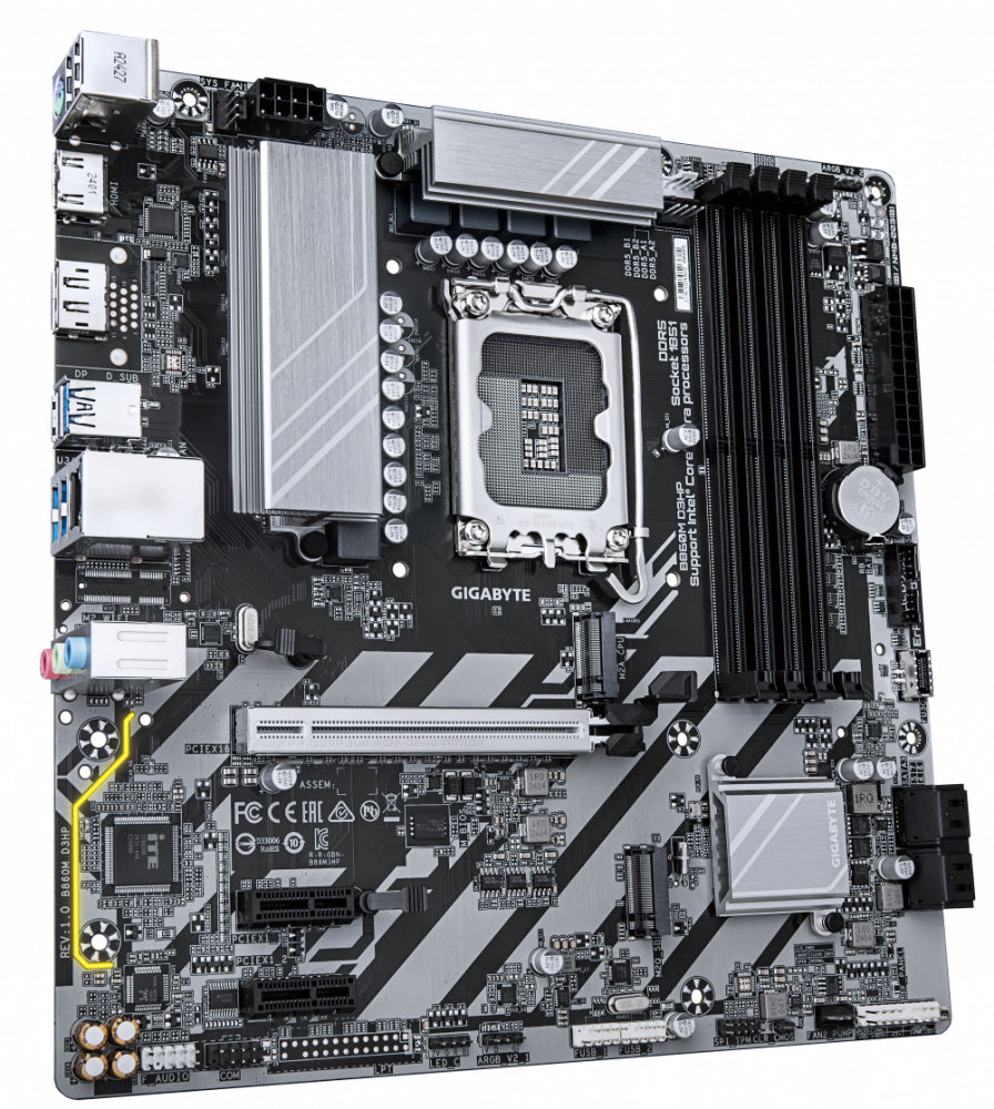 Tarjeta Madre Gigabyte B860M D3HP, Micro-ATX, LGA 1851, Intel B860, 256GB DDR5, HDMI/DP para Intel