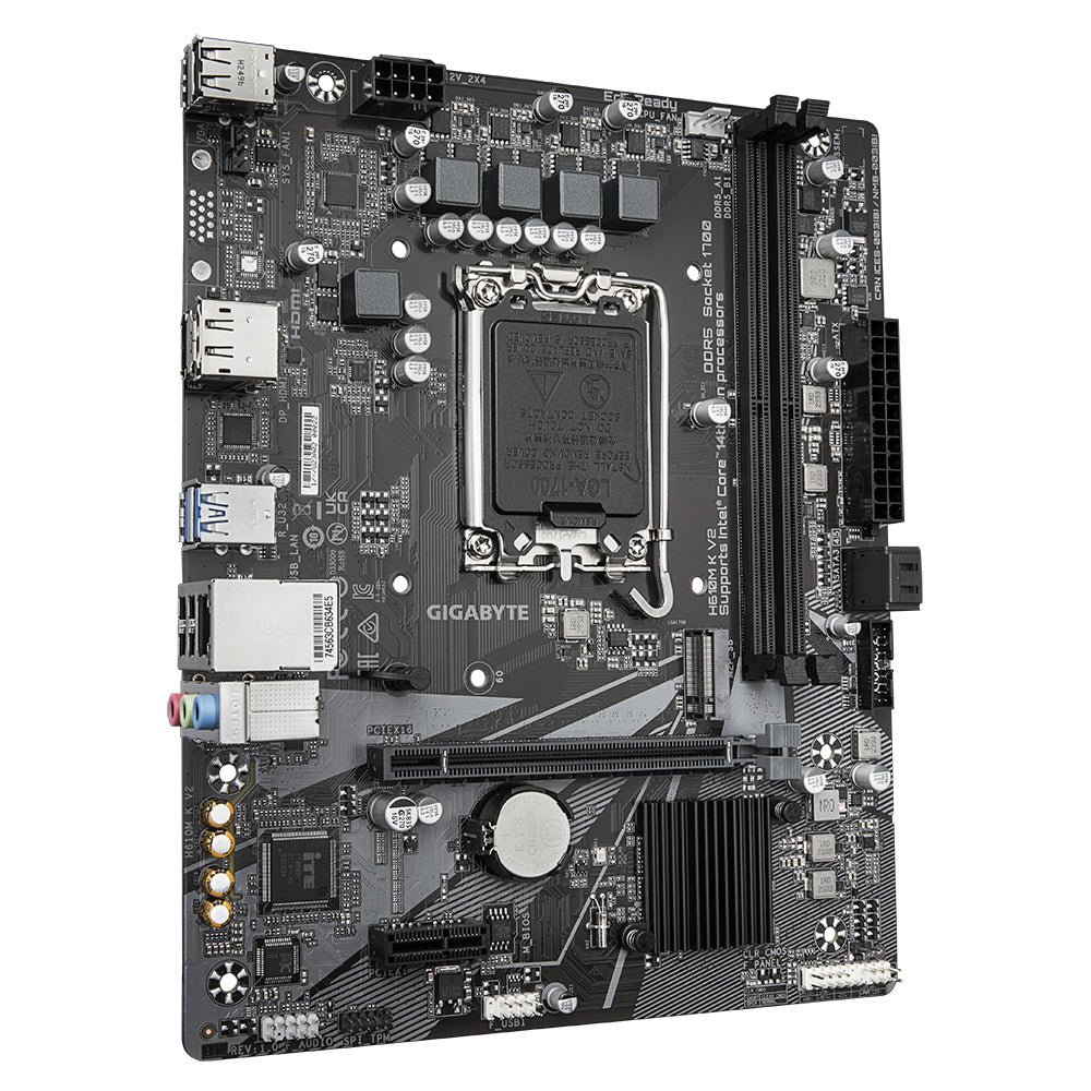 Tarjeta Madre Gigabyte H610M K V2, Micro-ATX, LGA 1700, Intel H610, 128GB DDR5, HDMI/DP para Intel