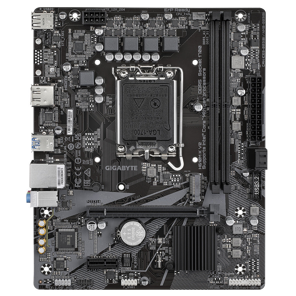 Tarjeta Madre Gigabyte H610M K V2, Micro-ATX, LGA 1700, Intel H610, 128GB DDR5, HDMI/DP para Intel