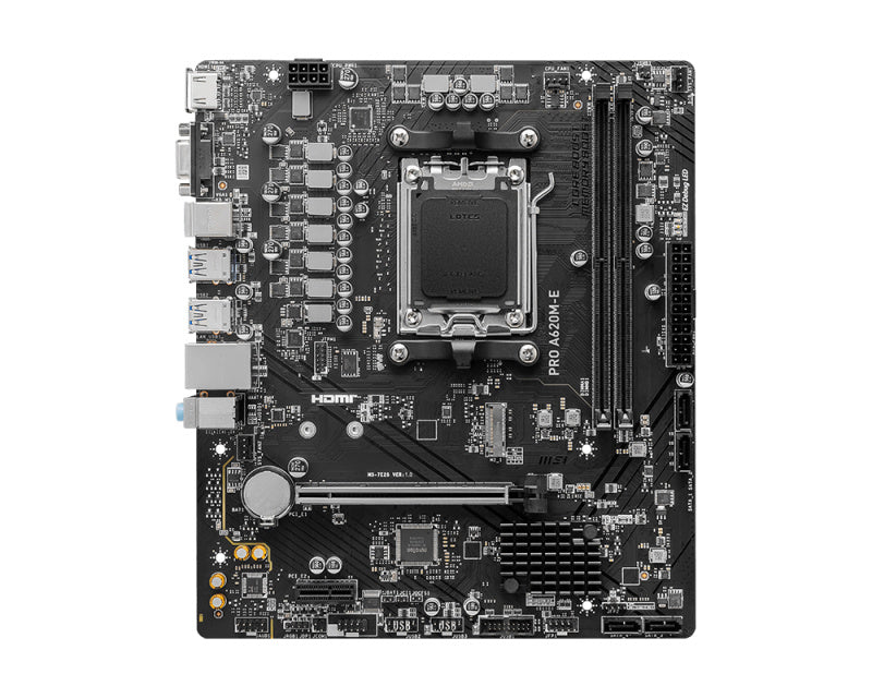Tarjeta Madre MSI PRO A620M-E, Mini-ITX, Socket AM5, AMD A620, 96GB DDR5, HDMI para AMD