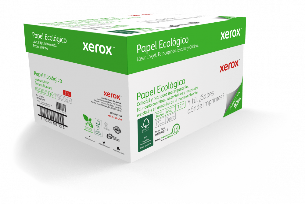 Xerox Papel Ecologico 75 g/m², 5000 Hojas Oficio