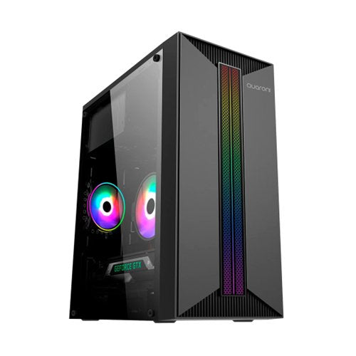 Gabinete Quaroni QCMT-09, Mini-Tower, Micro-ATX/Mini-ITX, USB 2.0/3.0, con Fuente de 500W, sin Ventiladores Instalados, Negro