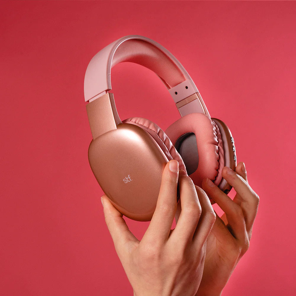STF Audífonos con Micrófono Aurum On-Ear, Bluetooth, Alámbrico/Inalámbrico, USB-C, Rosa
