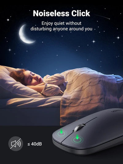 Mouse inalámbrico 2.4 GHz | Ultra Delgado y Silencioso |
